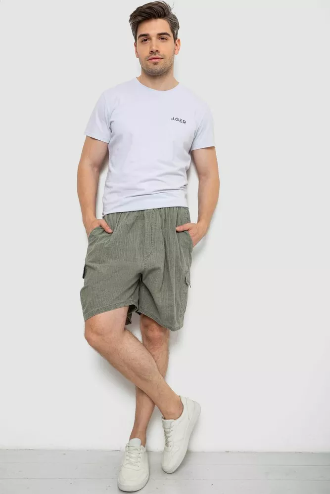 Купить Шорты мужские, цвет оливковый, 244RB8 - Фото №2