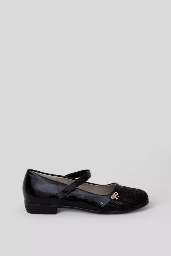 Купити Туфлі дитячі лакові, колір чорний, 244R3097 - Фото №1