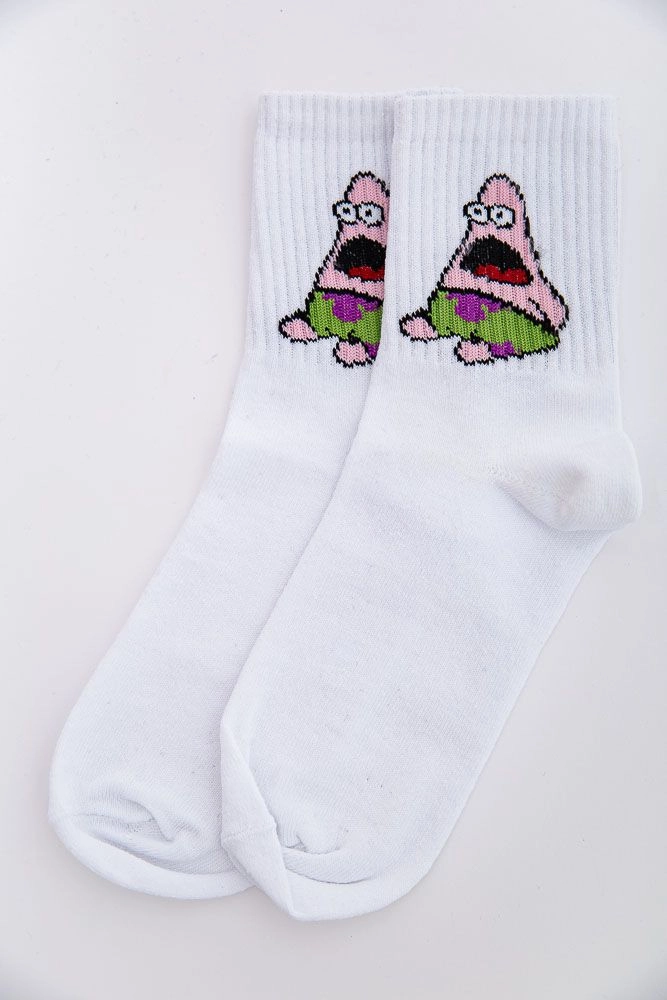 Купити Шкарпетки жіночі, колір білий, 151R023 - Фото №1