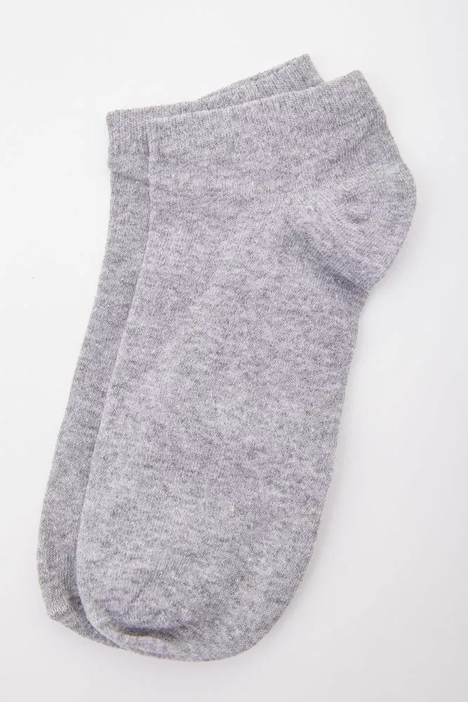 Купити Однотонні чоловічі шкарпетки, світло-сірого кольору, 167R205-1 оптом - Фото №1