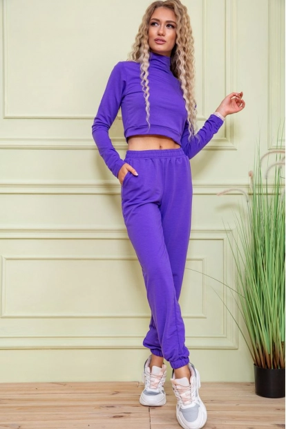 Жіночий костюм штани + кофта колір Фіолетовий 131R132865