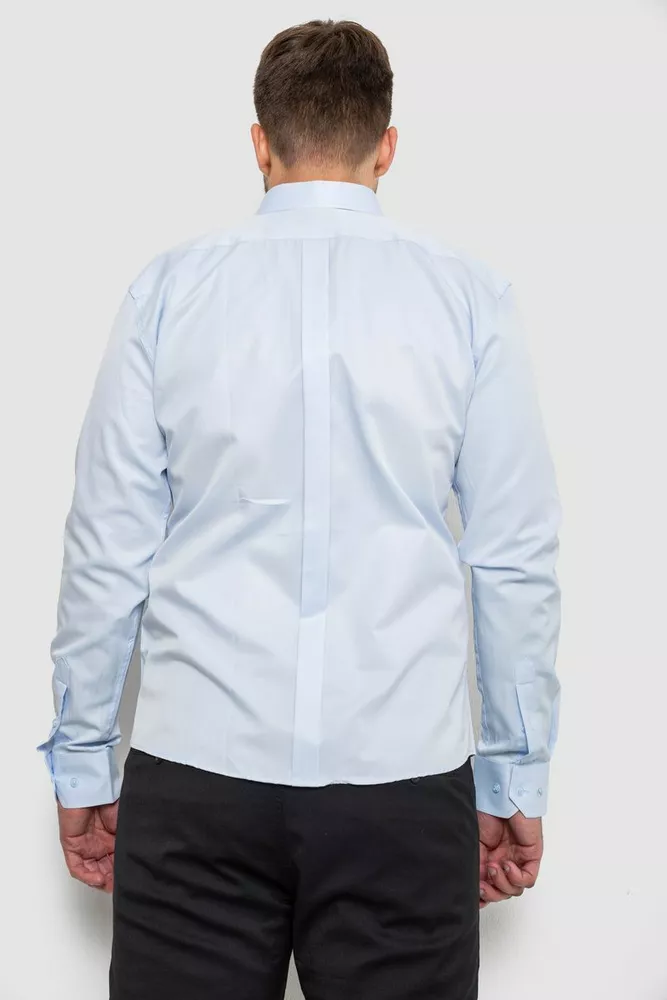 Купить Рубашка мужская однотонная, цвет голубой, 214R816 - Фото №4