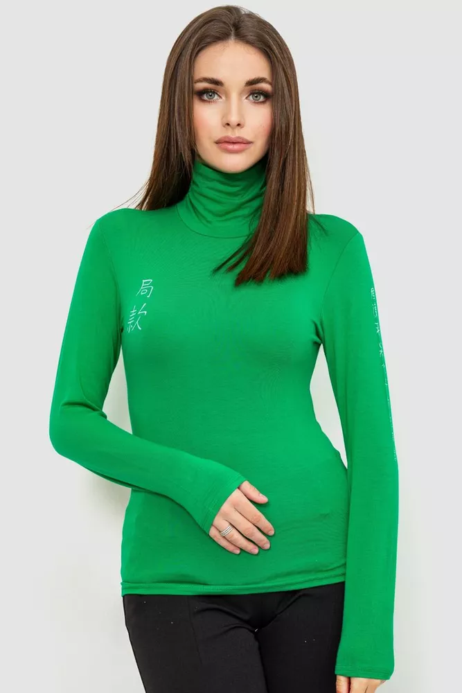 Купити Гольф жіночий, колір зелений, 186R656 - Фото №1