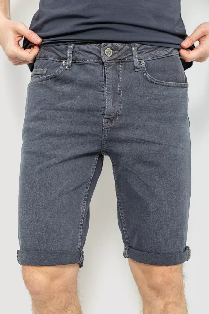 Купить Шорты мужские джинсовые, цвет серый, 186R001 - Фото №1