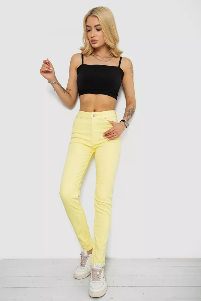Купити Джинси жіночі Slim Fit, колір жовтий, 182R1489S19 - Фото №2