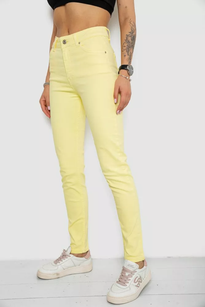 Купити Джинси жіночі Slim Fit, колір жовтий, 182R1489S19 - Фото №3