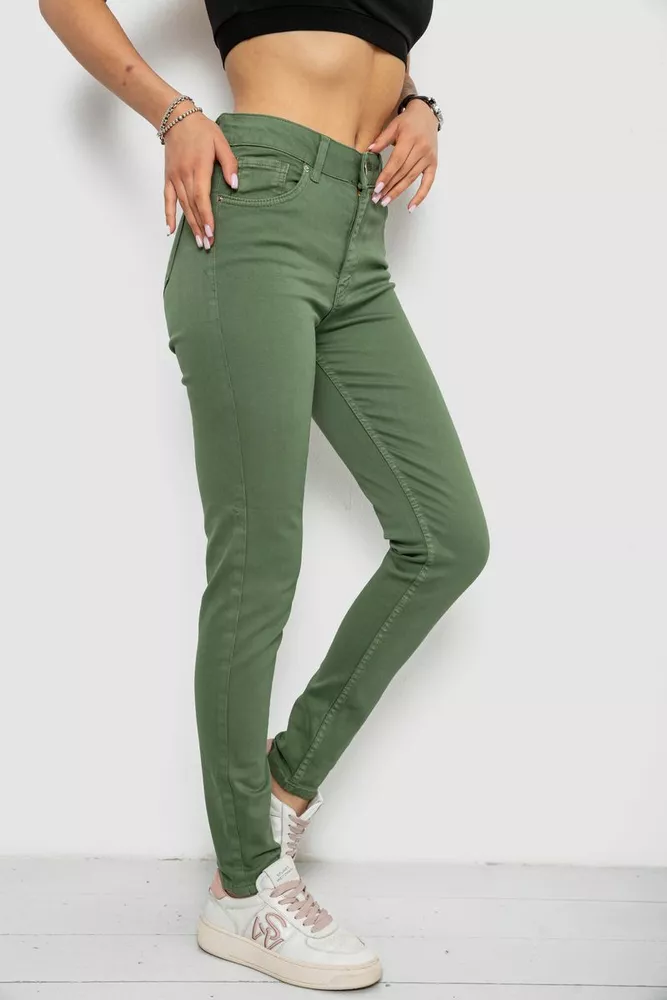 Купити Джинси жіночі Slim Fit, колір зелений, 182R1489S19 - Фото №3