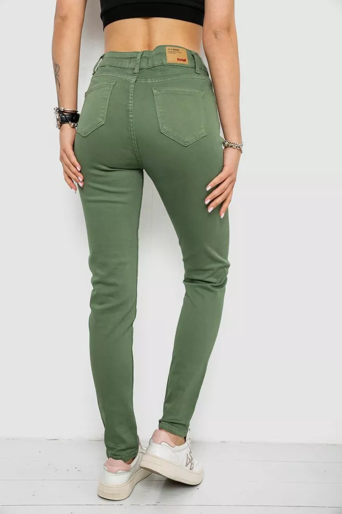 Купити Джинси жіночі Slim Fit, колір зелений, 182R1489S19 - Фото №4