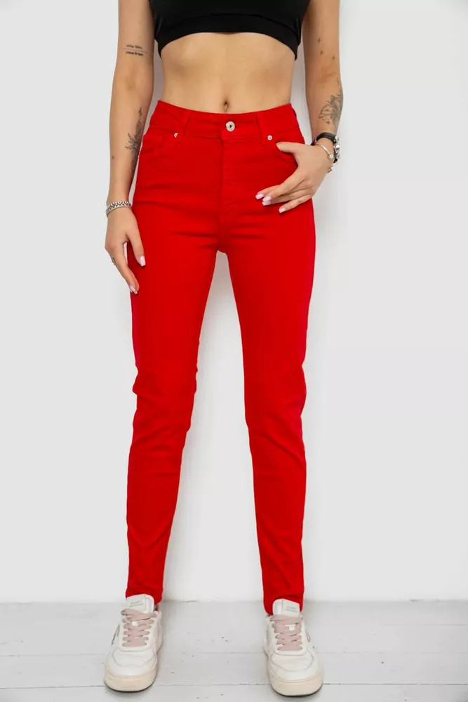 Купити Джинси жіночі Slim Fit, колір червоний, 182R1489S19 - Фото №1