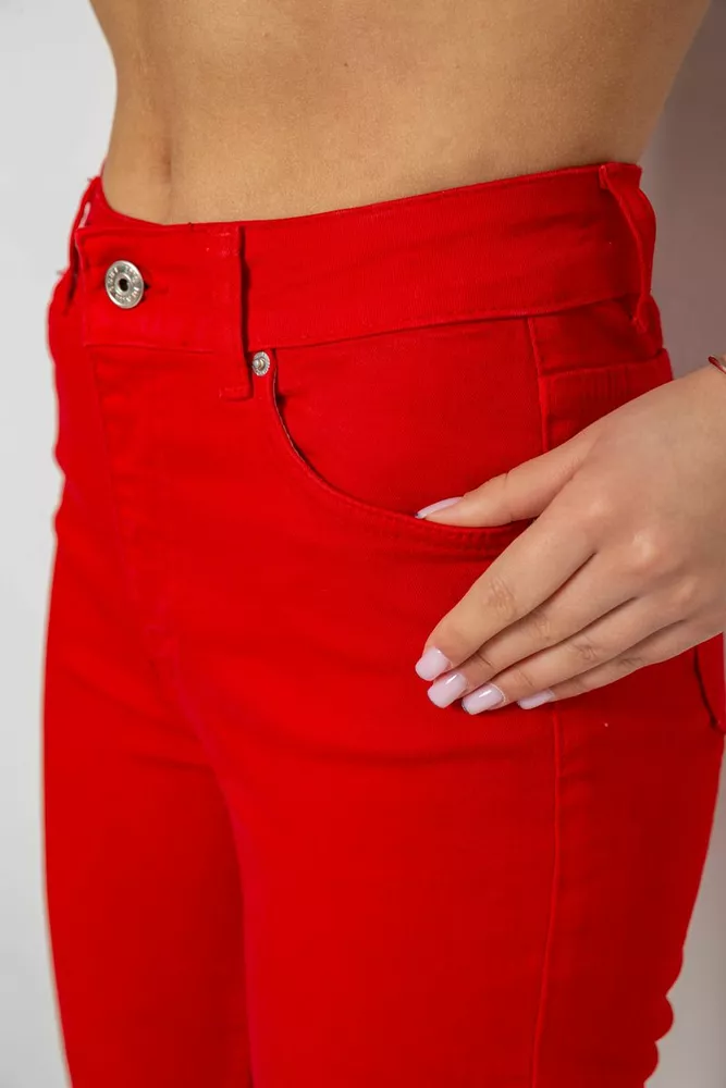 Купити Джинси жіночі Slim Fit, колір червоний, 182R1489S19 - Фото №5