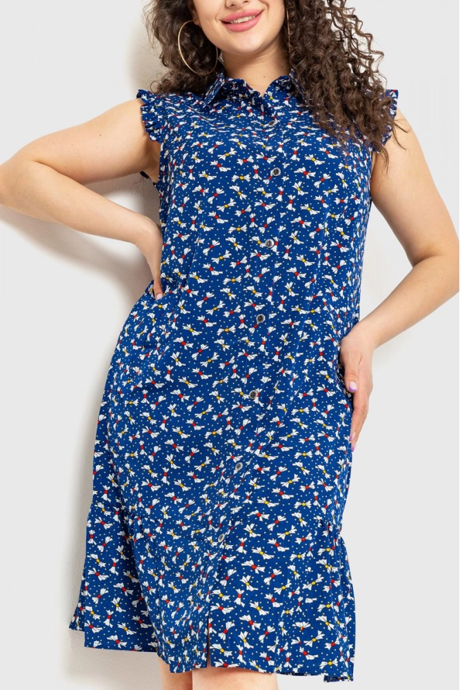 Купити Сукня софт, колір темно-синій, 230R159 - Фото №1