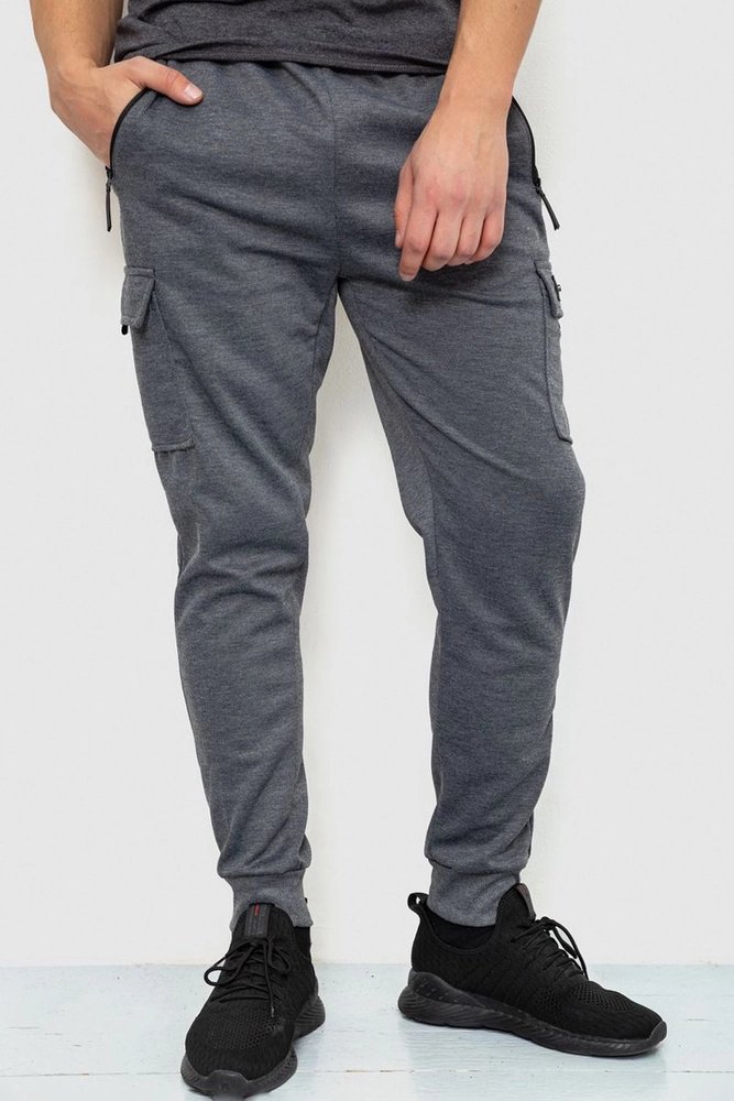 Купить Спорт штаны мужские, цвет серый, 244R41616 оптом - Фото №1