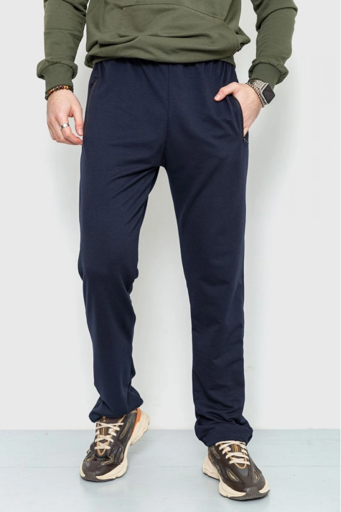 Купить Спорт штаны мужские демисезонные, цвет темно-синий, 226R051 - Фото №1