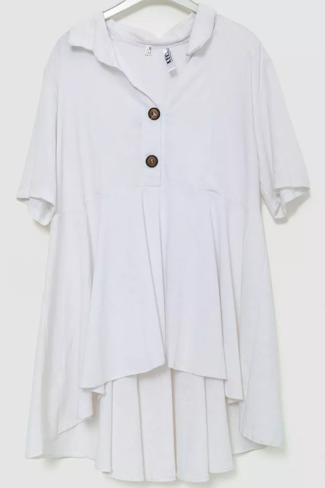Купити Блузка-туніка  -уцінка, колір білий, 186R024-U-1 - Фото №1