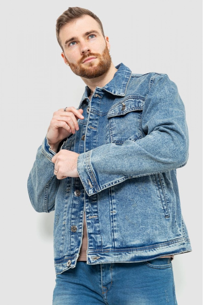 Купить Куртка мужская джинсовая варенка, цвет синий, 157R2017 - Фото №1