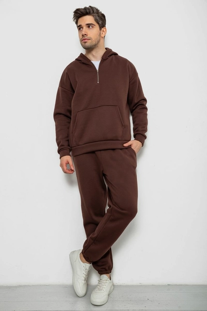 Спортивный костюм мужской на флисе, цвет шоколадный, 238R030-1