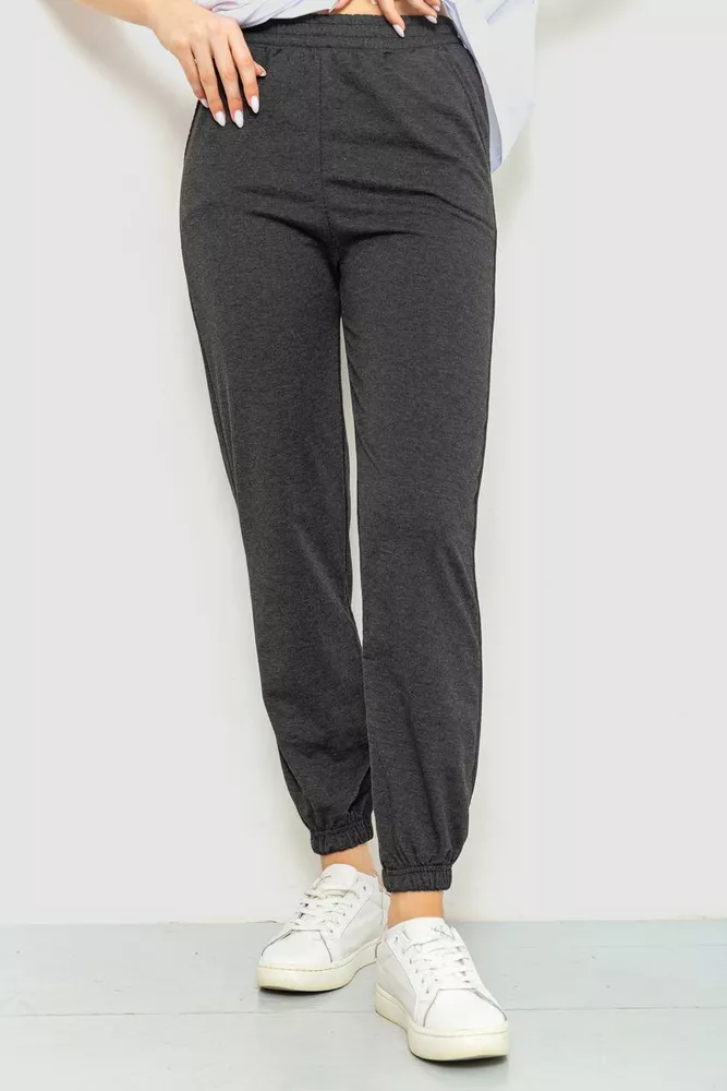 Купить Спорт штаны женские, цвет темно-серый, 131R160028 оптом - Фото №1