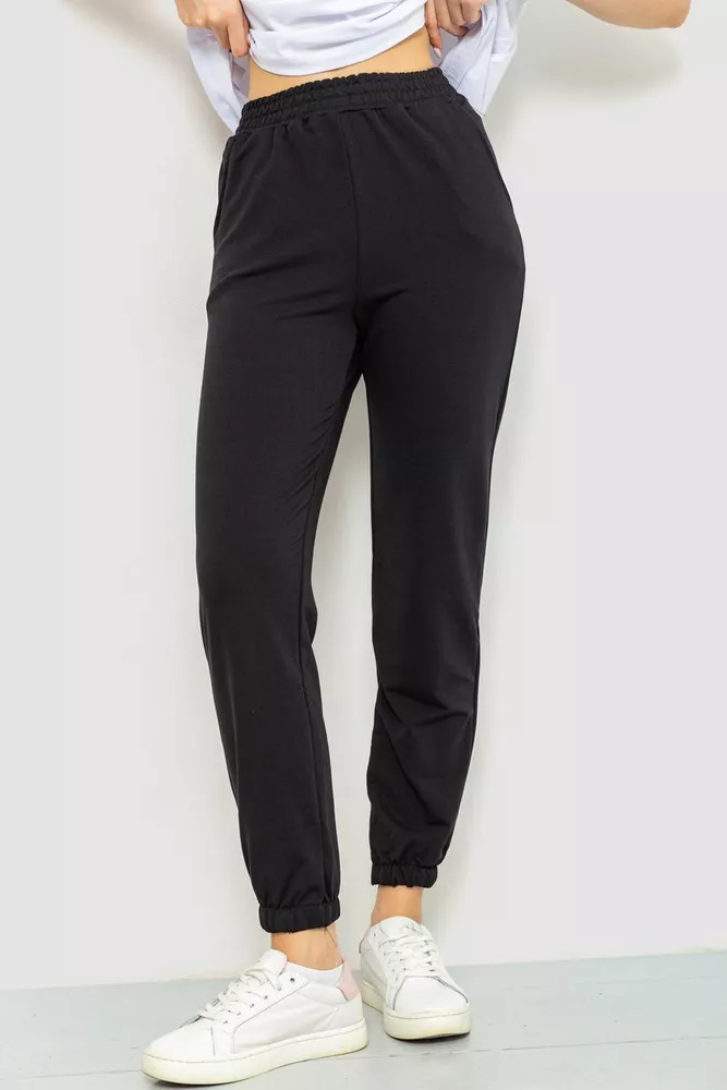 Купить Спорт штаны женские, цвет черный, 131R160028 - Фото №1