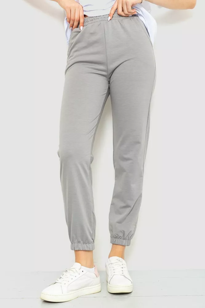 Купить Спорт штаны женские, цвет серый, 131R160028 - Фото №1