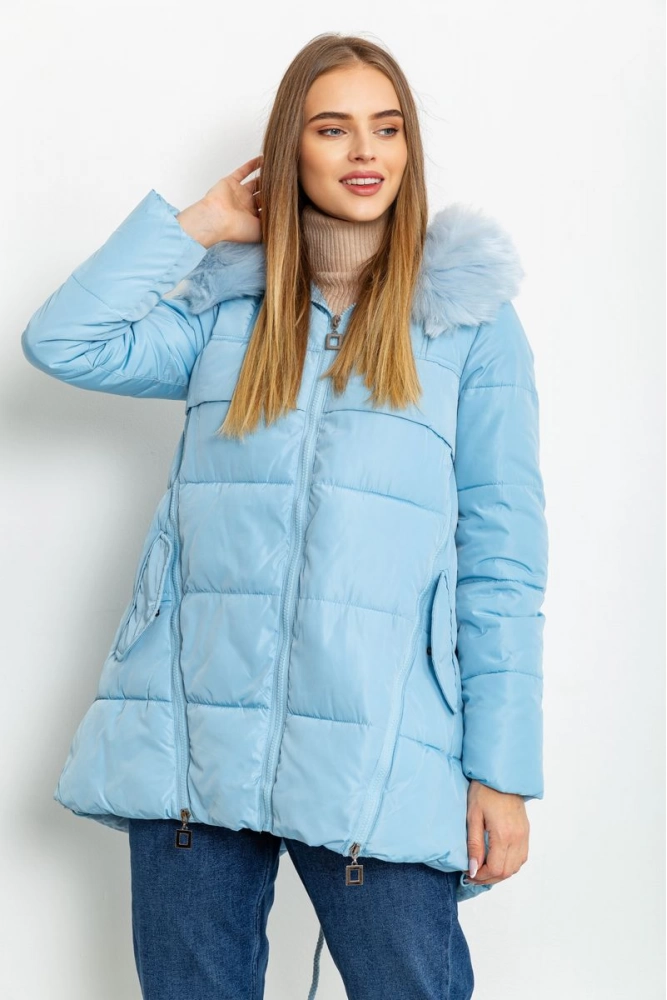 Купити Куртка жіноча демісезонна, колір блакитний, 167R822-1 - Фото №1