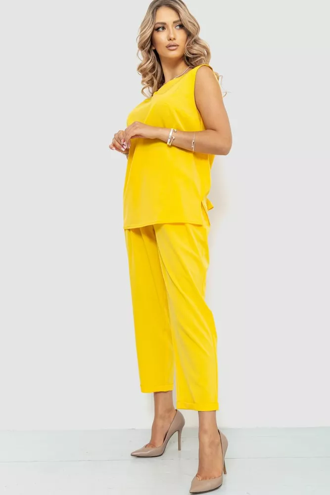 Купити Костюм жіночий класичний, колір темно-жовтий, 102R5219 - Фото №1