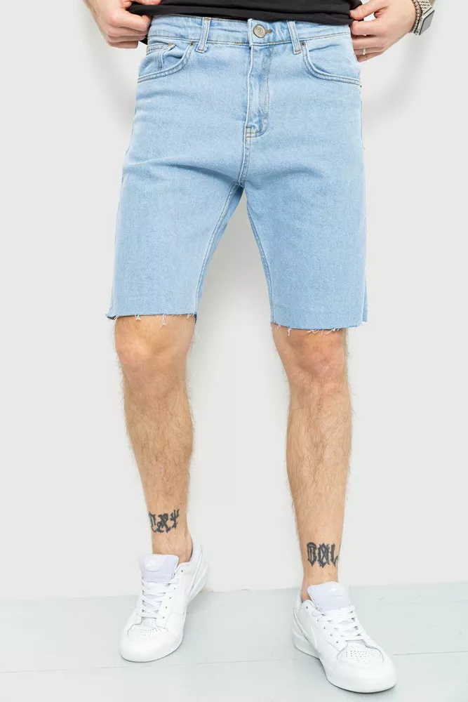 Купити Шорти чоловічі джинсові, колір блакитний, 157R18-20 - Фото №1