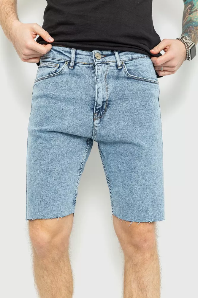 Купити Шорти чоловічі джинсові, колір синій, 157R18-20 оптом - Фото №1