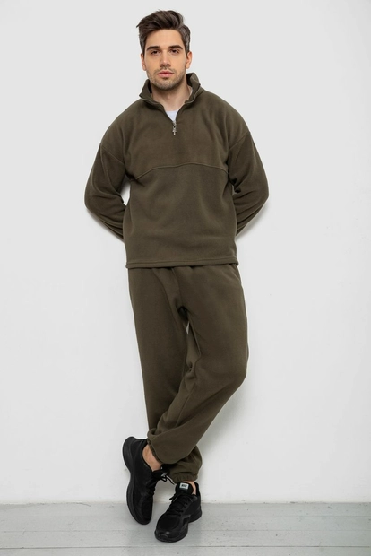 Спортивный костюм мужской на флисе, цвет хаки, 238R58620