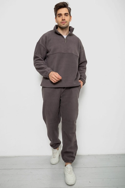 Спортивный костюм мужской на флисе, цвет серый, 238R58620