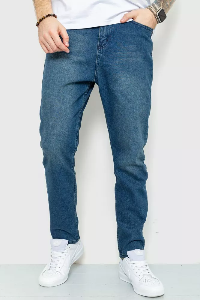 Купити Джоггери чоловічі джинсові, колір синій, 131R3402-2 оптом - Фото №1
