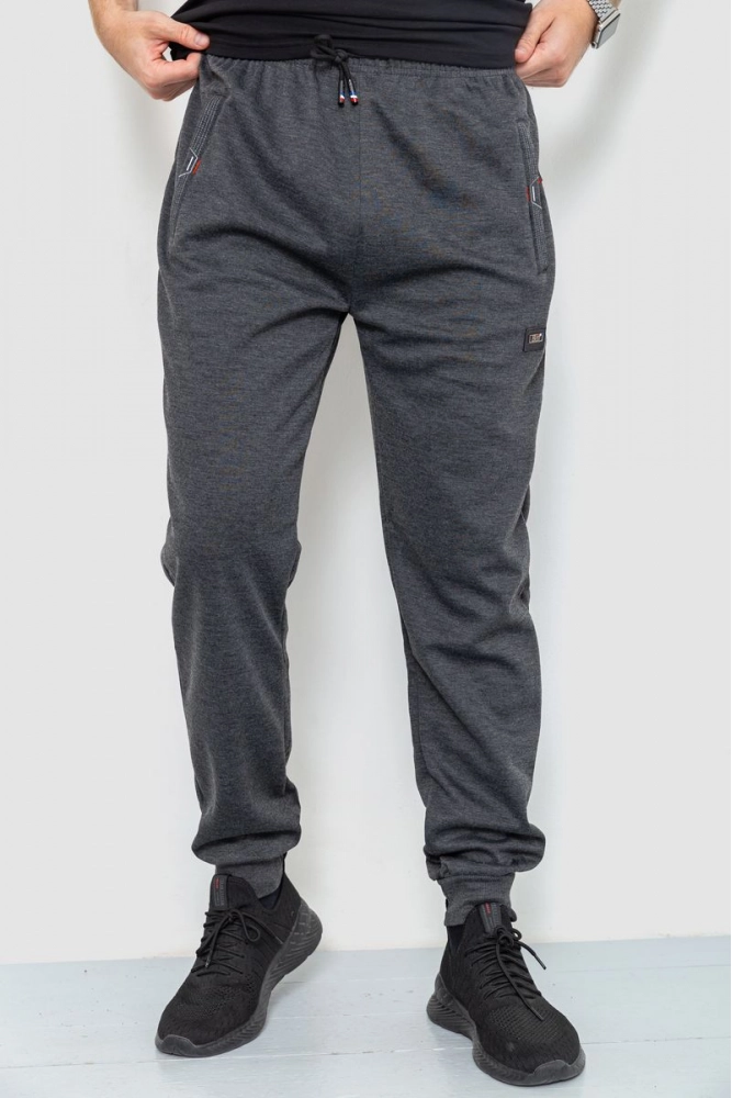 Купить Спорт штаны мужские демисезонные, цвет темно-серый, 184R7112 - Фото №1