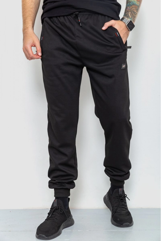 Купить Спорт штаны мужские демисезонные, цвет черный, 184R7112 - Фото №1