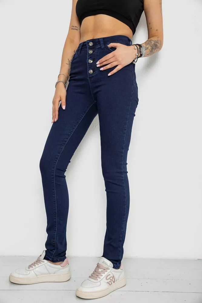 Купити Джинси жіночі Skinny, колір синій, 182R4361 - Фото №3
