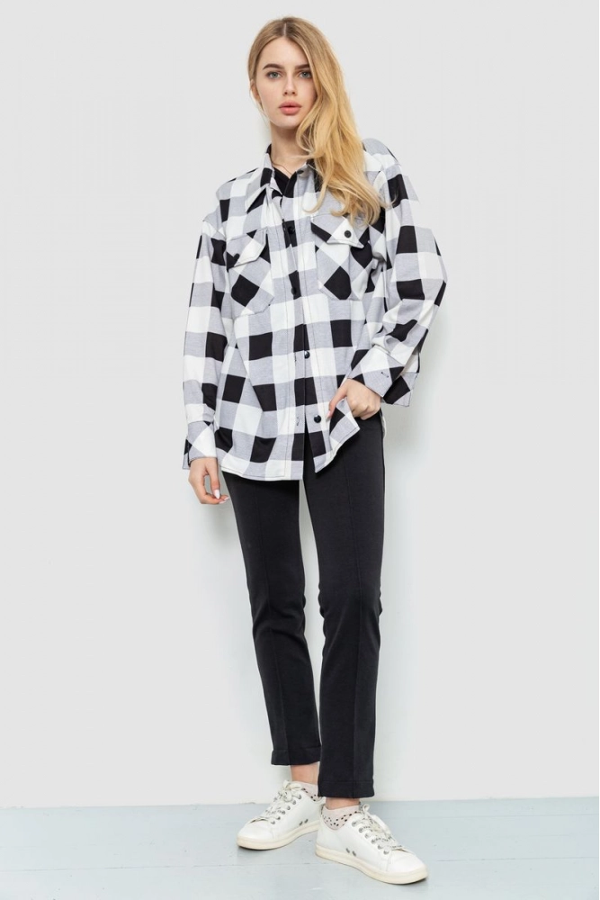 Купити Костюм жіночий сорочка+штани  -уцінка, колір чорно-білий, 230R2002-1U - Фото №1
