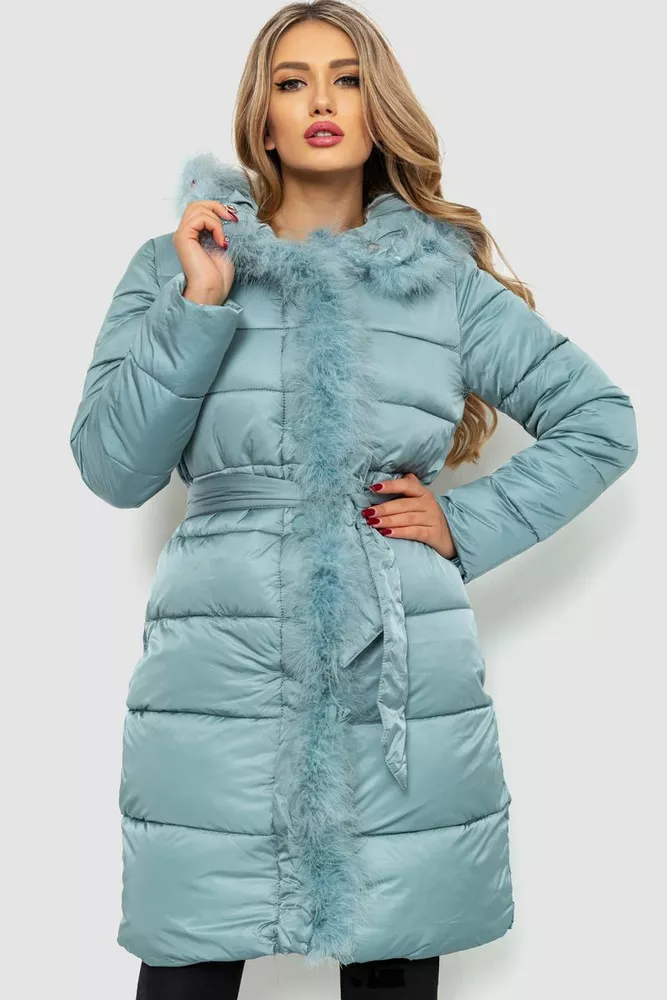 Купити Куртка жіноча зимова  -уцінка, колір світло-м'ятний, 235R5093-U - Фото №1