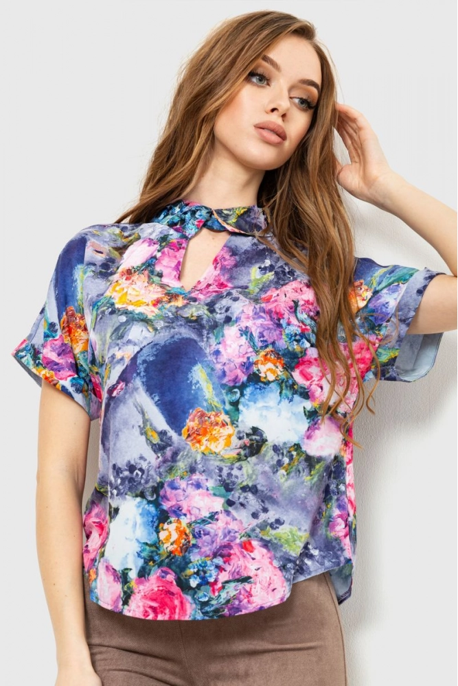 Купити Блуза різнокольорова, колір різноколір, 230R100 - Фото №1