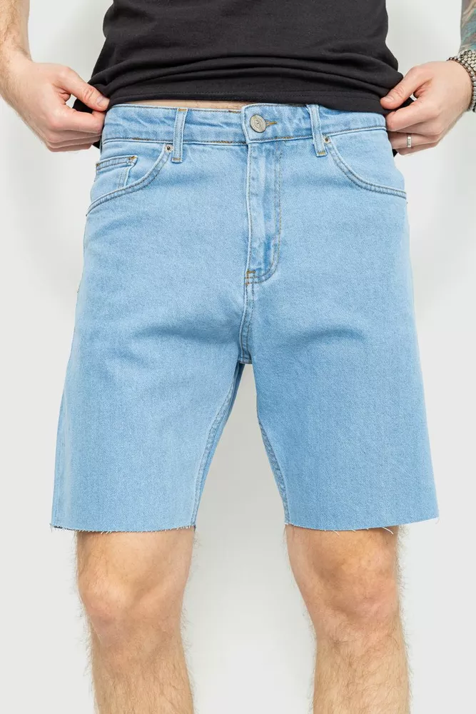 Купити Шорти чоловічі джинсові, колір блакитний, 157R9012-21 - Фото №1