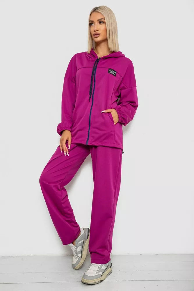 Купити Спортивний костюм жіночий, колір фуксія, 238R114-3 - Фото №3