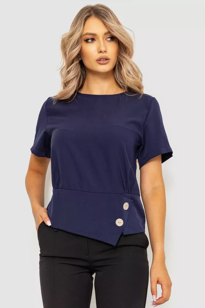 Купити Блуза жіноча, колір синій, 119R323-1 оптом - Фото №1