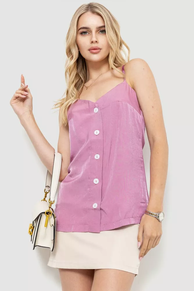 Купити Блуза на бретелях, колір темно-рожевий, 102R215 - Фото №1