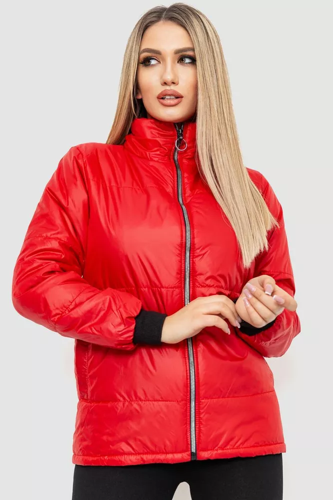 Купити Куртка жіноча демісезонна, колір червоний, 244R012 оптом - Фото №1