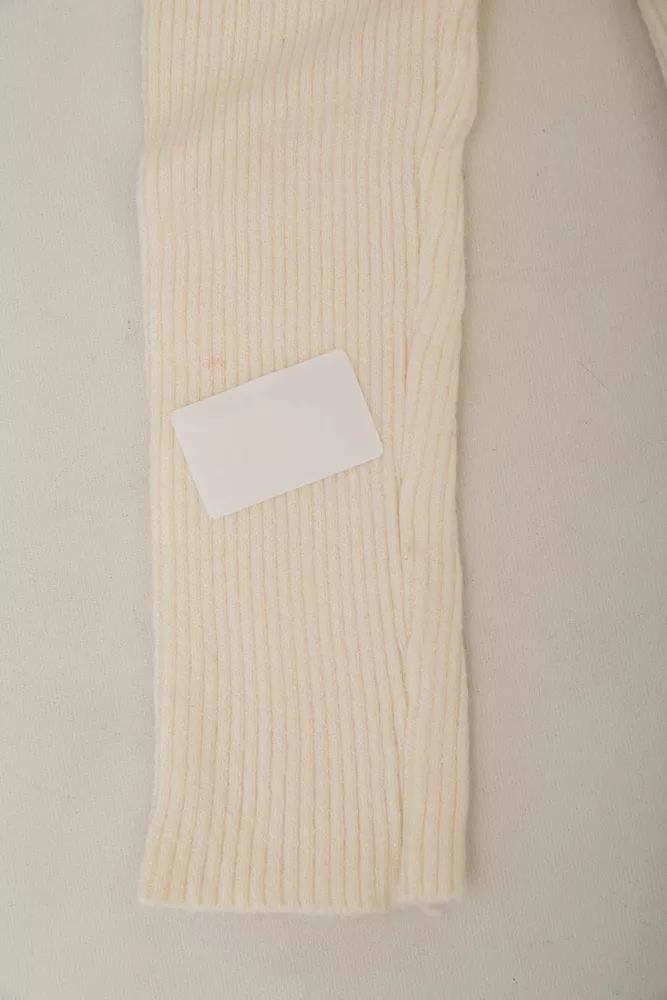 Купить Кофта женская в рубчик  -уценка, цвет кремовый, 204R9024-U-2 - Фото №6