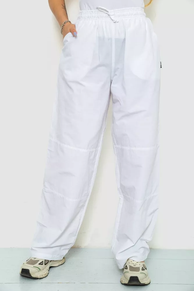Купити Штани жіночі повсякденні, колір білий, 186R502 - Фото №1