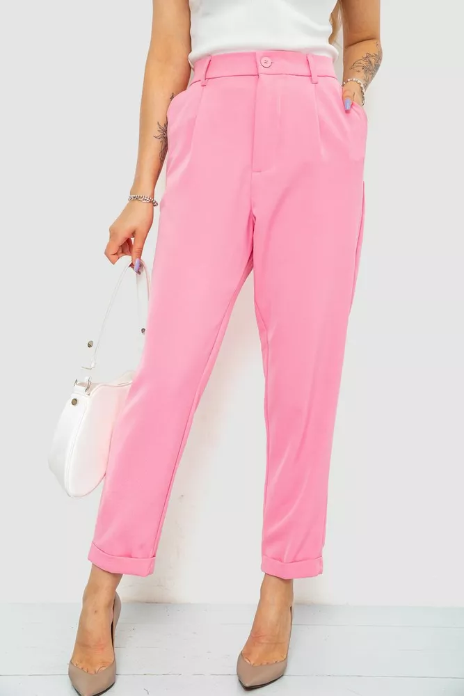 Купити Штани жіночі, колір рожевий, 244R260 оптом - Фото №1