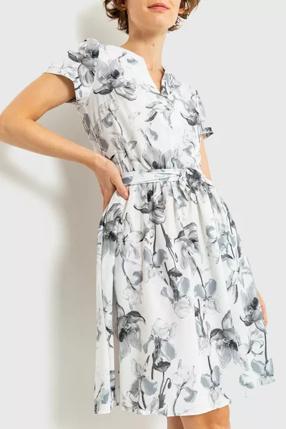 Сукня з принтом, колір сірий, 230R006-8