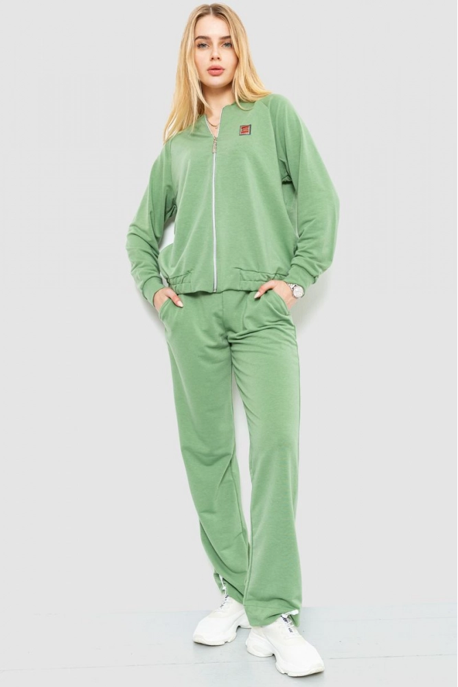 Купити Спорт костюм жіночий -уцінка, колір оливковий, 176R1028-U - Фото №1