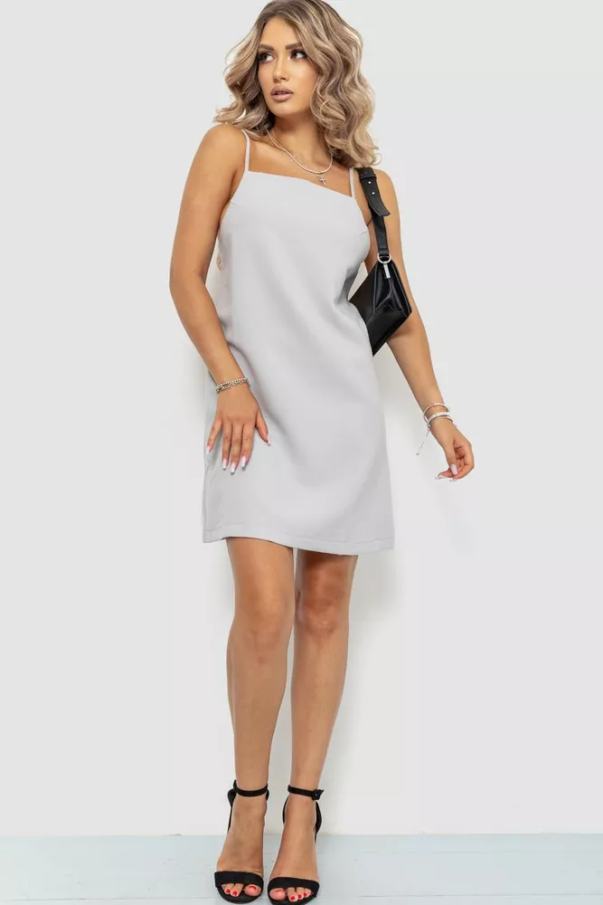 Купити Сукня, колір світло-сірий, 115R0464-1 - Фото №1