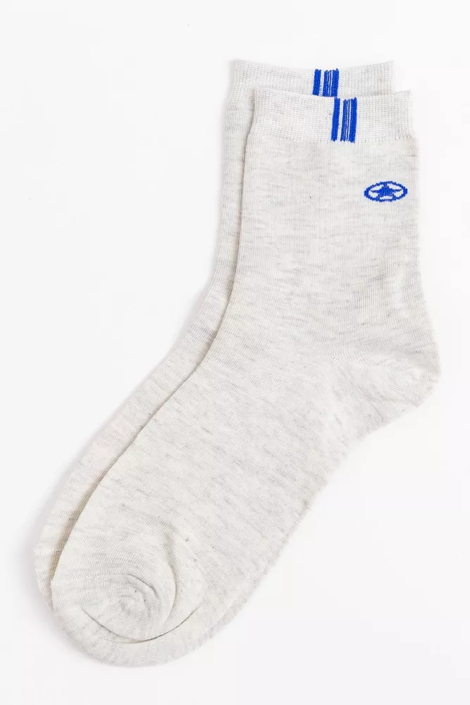 Купити Шкарпетки чоловічі, колір світло-бежевий, 131R21-2-04 - Фото №1