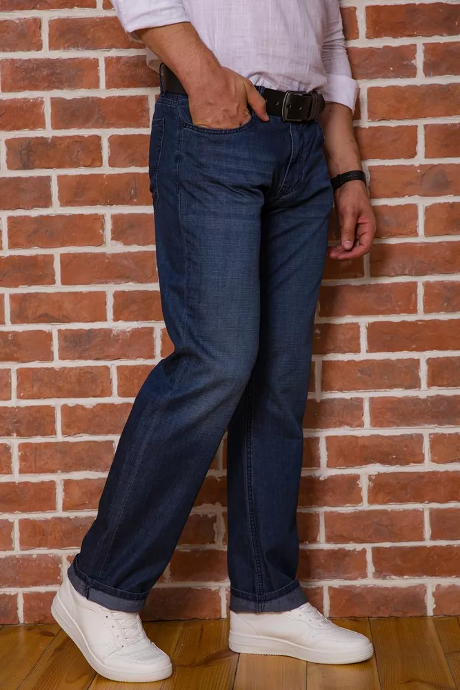 Купить Джинсы мужские с ремнем, цвет джинс, 194R60600 - Фото №1