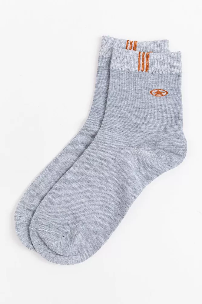 Купити Шкарпетки чоловічі, колір світло-сірий, 131R21-2-04 оптом - Фото №1